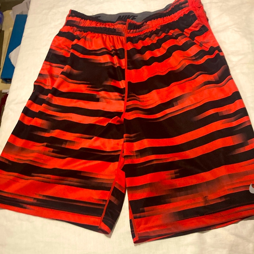 Nike Dynamic Red and Black Athletic Shorts